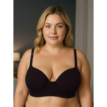 Imagem de Sutiã Plus Size Bojão com Detalhe em Renda Soutien Reforçado - c8 CARO
