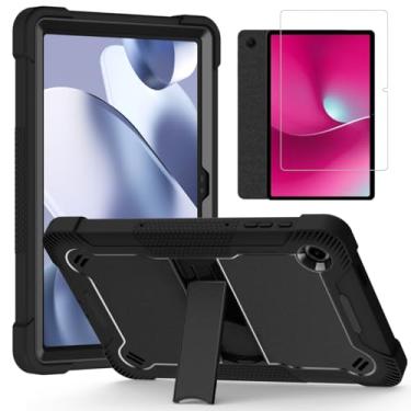 Imagem de L00KLY Capa com suporte para tablet T-Mobile REVVL Tab 2 de 10,1 polegadas 2025 com protetor de tela, capa protetora resistente à prova de choque 3 em 1 para T-Mobile REVVL Tab 2 5G 10,1 polegadas