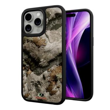 Imagem de cellhelmet Capa de camada dupla Mossy Oak Terra Gila em preto ônix projetada para iPhone 15 Pro Max [compatível com MagSafe] Certificado à prova de quedas de 4 metros | À prova de choque - Durável |