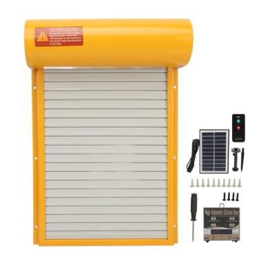 Imagem de Sensor de luz de porta de galinheiro automático alimentado por energia solar, temporizador, controle remoto, tela LED, abridor de porta de galinheiro automático, ideal para fazenda doméstica, solução conveniente e eficiente em termos de energia