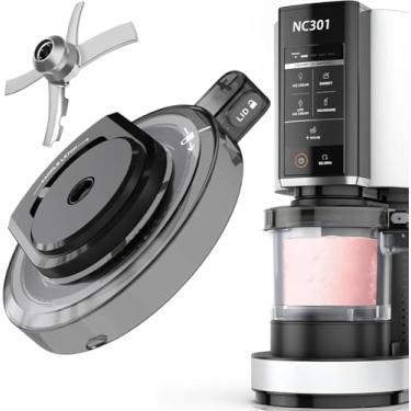 Imagem de Tampa externa e pá 301 para máquina de sorvete NC301, acessórios de substituição reutilizáveis Ninja Creami compatíveis com as séries Ninja NC299AMZ/NC301/NC300/NC201/NC101