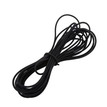 Imagem de Cordão Elástico Preto de 5 Mm 10m, Fácil de Cortar e Amarrar, Boa Abrasão, Cordão Bungee Fibra Polipropileno para Tendas, Guarda -chuvas, Sacos Mão (5mm 10m)