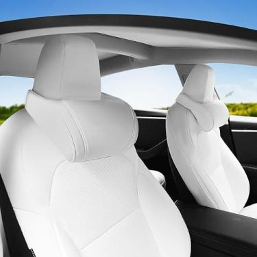 Imagem de Travesseiro de pescoço para encosto de cabeça de carro para Tesla Model Y/3/S/X/Cybertruck apoio de pescoço apoio de pescoço macio almofada de carro espuma viscoelástica design ergonômico confortável