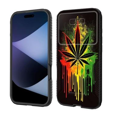 Imagem de wiaekosef Capa para iPhone Air, capa de lente de câmera deslizante embutida, proteção resistente à prova de choque, capa de camada dupla para iPhone Air de 6,5 polegadas 2025, folha de maconha