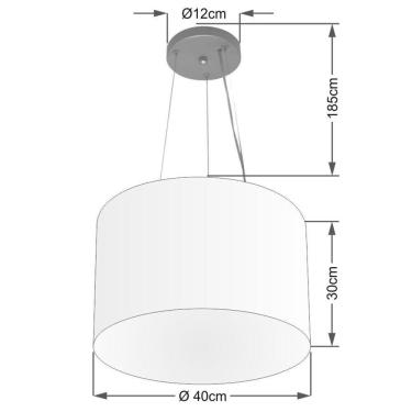 Imagem de Lustre Luminária Pendente Cupula Em Tecido Md-39801 - Bivolt - Para 3-lâmpadas E27 - Lustres Vivare Palha 40x30cm