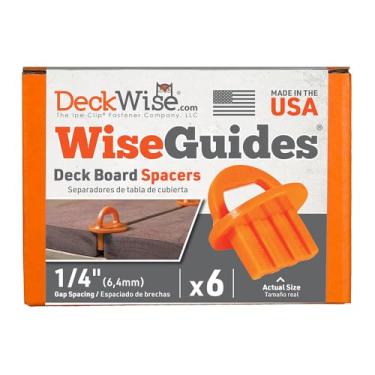 Imagem de DeckWise WiseGuides 1/10.2 cm Gap Deck Guia espaçador para madeira, madeira tratada com pressão, madeira térmica, PVC e alinhamento de deck composto (pacote com 6)