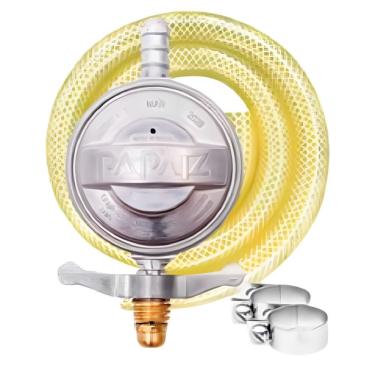 Imagem de Regulador De Gás 1kg-h Com Mangueira 0,80 Cm - 904p2 M0,80 - Papaiz