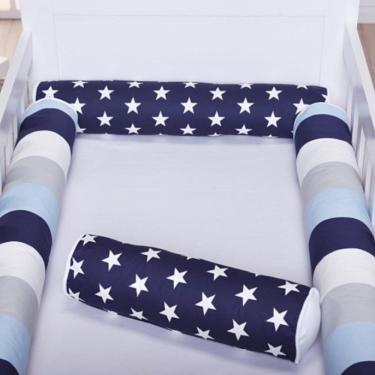 Imagem de Kit Berço Rolinhos Americano com 4 peças 100% Algodão Zíper