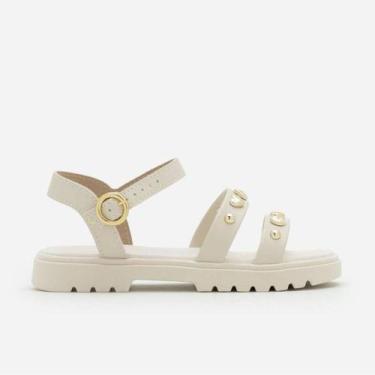 Imagem de Sandália Molekinha Tratorada - Infantil, Branco off, 30