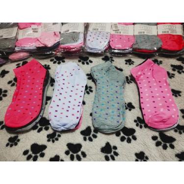 Imagem de Meia Feminina Soquete Cano Curto - Padrão, 12 pares misto, 35-40
