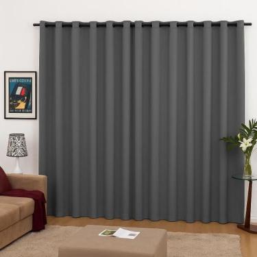 Imagem de Cortina Roma Para Janela 3,00m X 2,50m - Lenharo Enxovais, Cinza