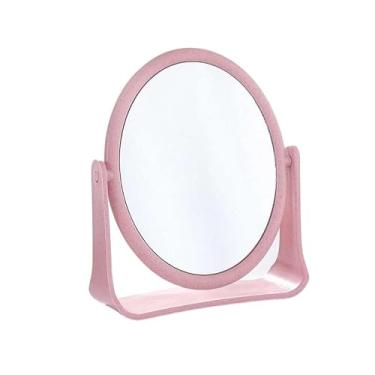 Imagem de TLTDSMY Espelho antiqueda espelho de vidro complexo duplo giratório espelho de vaidade simples tamanho grande portátil