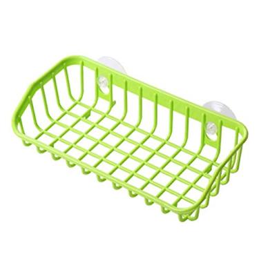 Imagem de P9IDEDFH Suporte de esponja multifuncional para lavar louça, suporte de armazenamento suspenso, rack de drenagem, prateleira de pia, acessórios de cozinha (cor: C) (A)