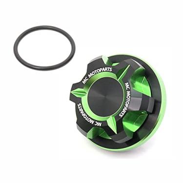 Imagem de MC MOTOPARTS Tampa de enchimento de óleo CNC verde T-Axis compatível com ZX-10R Ninja ZX-6R 636 Ninja ZX-10RR ZX6R 2017 14 15 16 17 18 19 20 21 2022 2021 2019