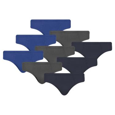 Imagem de Kit 9 Cuecas Slip Selene Algodão Masculino