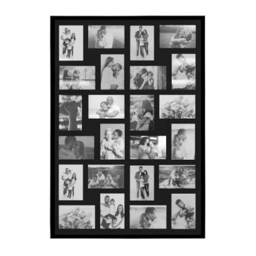 Imagem de Porta-Retratos Multifotos Grande Para Parede | Até 24 Fotos 10x15(Preto)