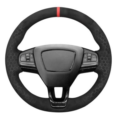 Imagem de MEWANT Capa de volante para Ford Mustang Mach-E 2021-2025 costurada à mão