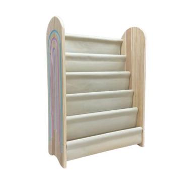 Imagem de Estante Livro Infantil Montessori Arco Íris G - Emi Móveis, Arco Íris/