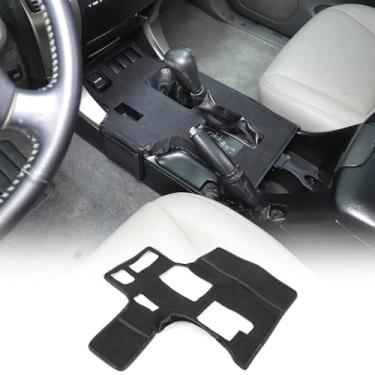 Imagem de LLKUANG Capa protetora para console central de carro compatível com Toyota Land Cruiser LC120 J120 Prado 2003-2009 PU resina console central capa antipoeira acabamento acessórios interiores