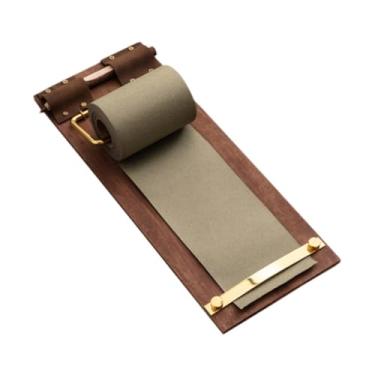 Imagem de Fenteer Prancheta de madeira para servidor, de notas, suporte para cardápio, lista de compras, porta-canetas, clipe para escritório, restaurantes, Camiseta Verde