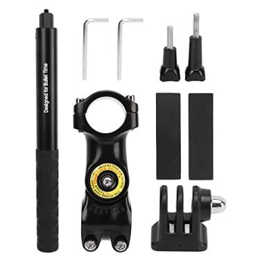 Imagem de HEEPDD Tubo de Braçadeira da Câmera do Guidão de Bicicleta, Alumínio da Liga de Liga de Choque de Alumínio Câmera de de de de de Montagem Mount Motorcycle Bracket Com Bastão de Selfie para a Maioria