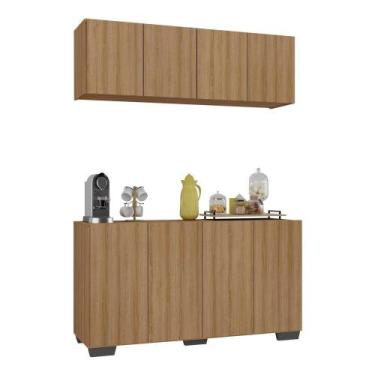 Imagem de Conjunto Cantinho Do Café Armário E Aparador 4 Portas Multimóveis Mp10