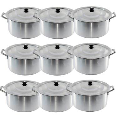 Imagem de Conjunto Caçarola Hotel Panela Industrial Alumínio 9 Peças