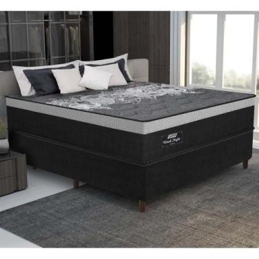 Imagem de Cama Box Conjugado Casal Com Colchão 138x72x188 Black Night Gazin Cr35