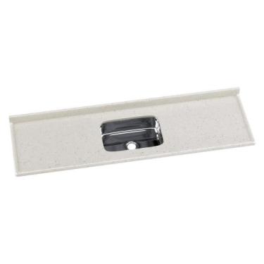 Imagem de Pia De Cozinha Mármore Sintético 180x55cm Com Cuba Aço Inox Multimóvei