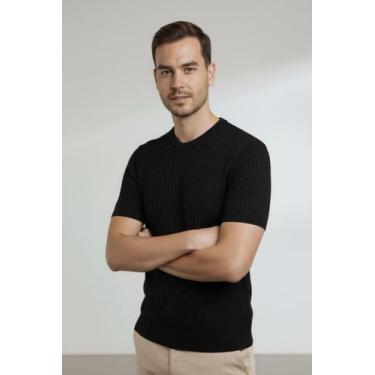 Imagem de Camisa Masculina Casual Tricot Texturizada Premium - LEX Menswear, Pre