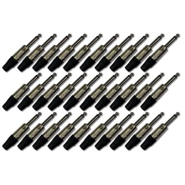 Imagem de Kit 30 Plug P10 Macho Mono Rofissional Soundvoice P10Mn