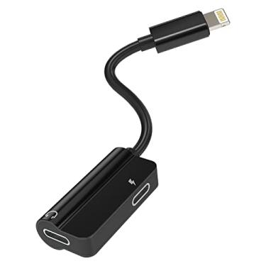 Imagem de Adaptador Lightning duplo para iPhone, Dongle 2 em 1, carregador de fone de ouvido, divisor de áudio, conector de cabo auxiliar para Apple MFI certificado duplo conversor para 14 13 12 11 Pro Max 7 8