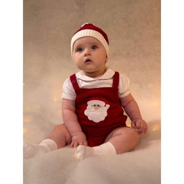 Imagem de Jardineira Romper Natal Papai Noel Vermelho