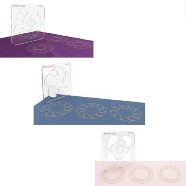 Imagem de Quimarale A série Feather Design Free Motion Quilting Templates inclui modelos de acolchoado de instruções para máquina de acolchoar, materiais criativos de design para máquina de costura doméstica