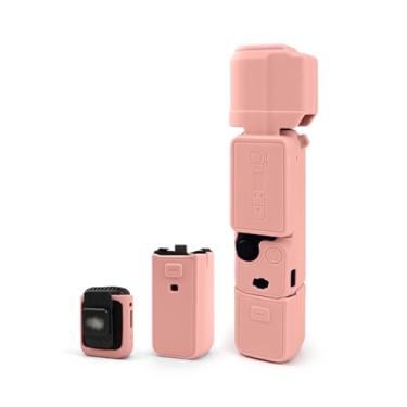 Imagem de HRH Capa de silicone Pocket 3 para DJI Osmo Pocket 3, capa protetora de lente resistente a arranhões compatível com DJI OSMO Pocket 3 Creator Combo acessórios leves - rosa