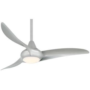 Imagem de Minka-Aire Ventilador de teto F845-SL Light Wave 111.8 cm com luzes LED e controle remoto, prata