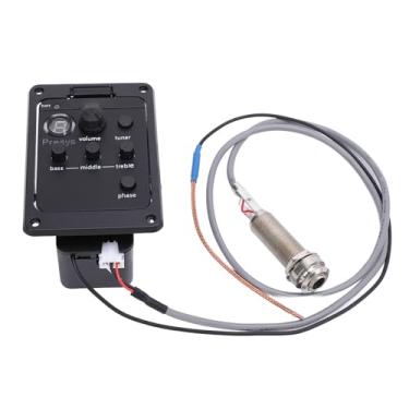 Imagem de Diydeg Pré-amplificador de Guitarra EQ de 4 Bandas Com Captador, Amplificador de Pré-amplificador de Design Integrado Compacto, Sintonizador de Equalizador de Alta Sensibilidade,
