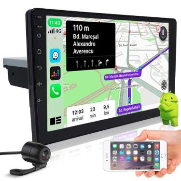 Imagem de Kit Multimídia 1 Din 9 Polegadas Android + Câmera Ré Hilux 1998 1999 2