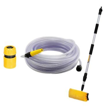 Imagem de Vassoura Extensível C/Entrada Água + Mangueira Transparente 20m + Engate 1/2