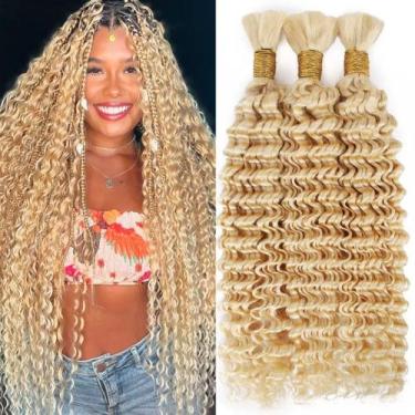 Imagem de Human Braiding Hair Hair Color 613 150g 45cm 3 pacotes - Highlight