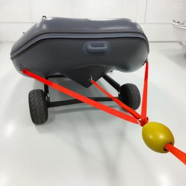 Imagem de Freio de reboque bote de 3 pontos com boia - perna média ajustável, correia de poliéster resistente de 2,5 cm de alta resistência, - Pode puxar uniformemente barcos infláveis ou barcos botes - boia