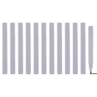 Imagem de PATIKIL Marcador estético, pacote com 12 canetas marcadoras de ponta larga à base de água, quadradas, coloridas, materiais de estudo para escritório, diário, uso doméstico, roxo