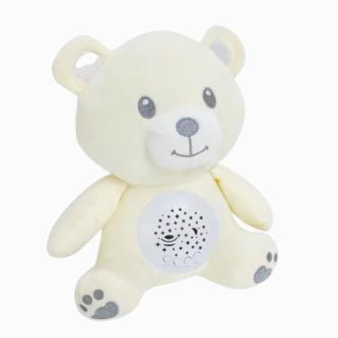 Imagem de Urso de Pelúcia Musical com Luz Noturna Sons Relaxantes e Controle de Volume para Bebês