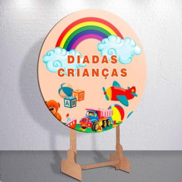 Imagem de Festa Infantil Decoração Dia Das Crianças Painel Capa Sublimada Redond