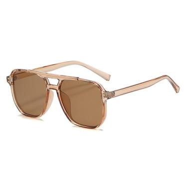 Imagem de Óculos de Sol Retrô Feminino Vintage Clássico Oval Unissex com Lentes Amarelas, 09, 145mm