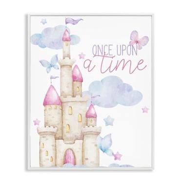 Imagem de Stupell Industries Once Upon A Time Castle Gray Framed Giclee Art, design por Kim Allen, 14 x 11