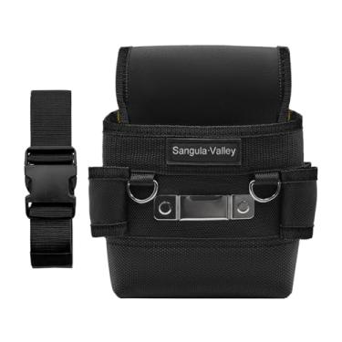 Imagem de Bolsa de ferramentas, bolsa de eletricista profissional, organizador de cinto com vários bolsos, adequada para eletricistas/carpinteiros/plumbe (preto)