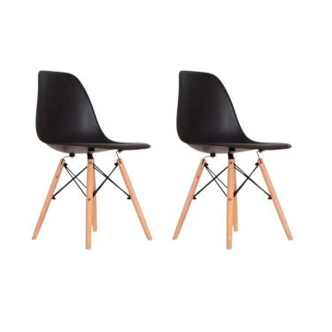 Imagem de Conjunto 2 Cadeiras Eames Eiffel Dkr Movescan Preta