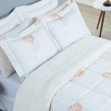 Imagem de Edredom Solteiro Coberdrom Top Line Estampado Hipercal-sherpa 2 Peças - Garden