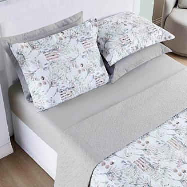 Imagem de Cobre Leito Casal Padrão Cotton Select Dupla Face 200 Fios 3 Peças - Protea